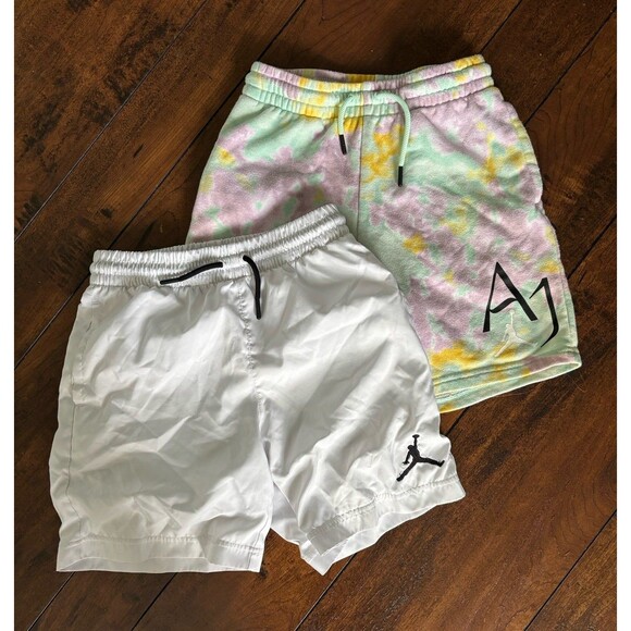 Air Jordan Boys Drawstring  Shorts Set Tie Dye White Youth Small - Picture 1 of 12